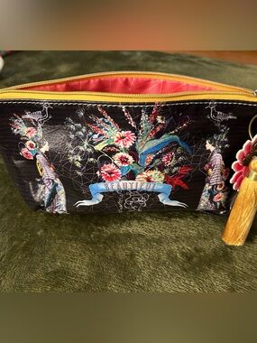 NWT PAPAYA! Art "Beautiful" Boho Geisha Tassel Pouch Clutch